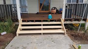 New timber entry steps to a house