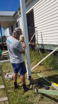 Verandah re-boarding with new timber posts